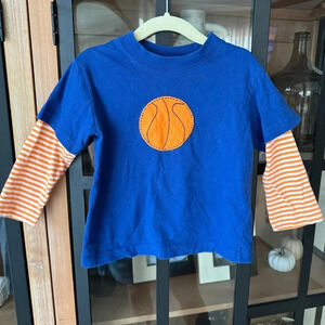 Luigi Kids tee toddler long sleeve basketball appliqué embroidered sweater boy